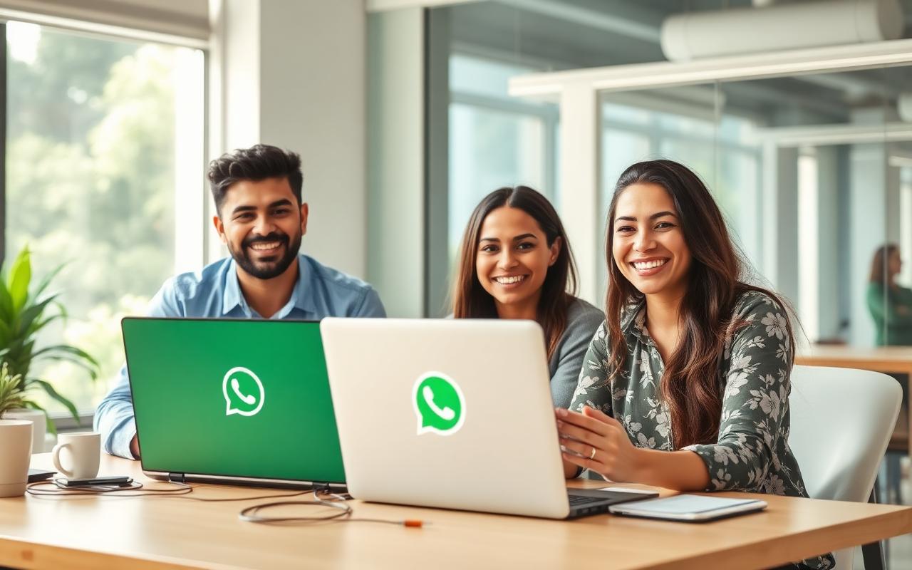 Calm team handling WhatsApp conversations together in Kluster